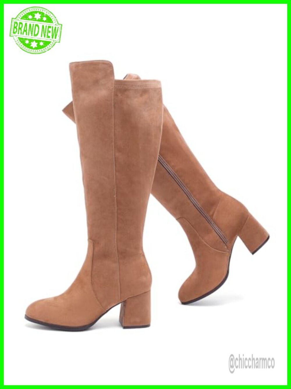 Women's Extra Wide Calf Knee High Boots Faux Leather Memory Foam
